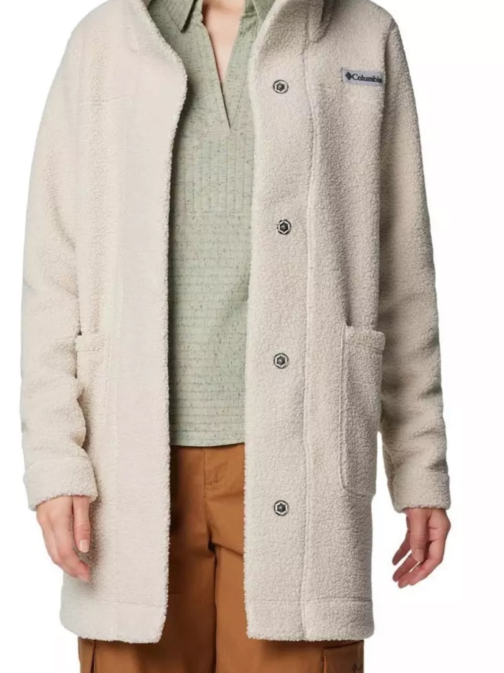 Columbia Cream Sherpa Teddy Coat